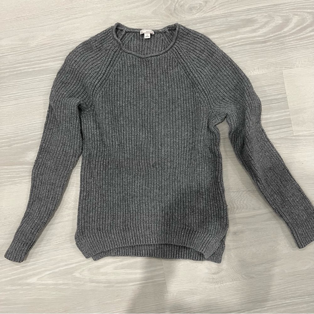 Gap Heather Grey Ribbed‎ Knitted Sweater in Size Small